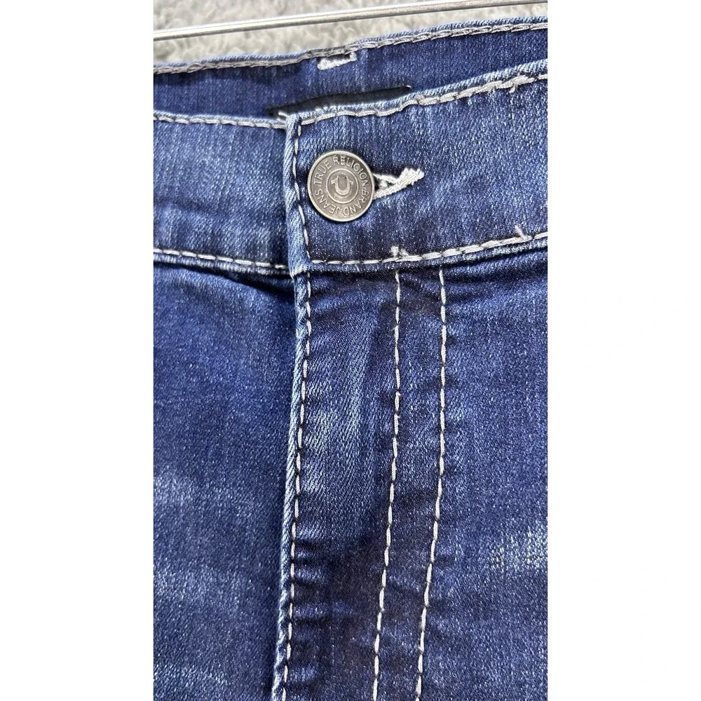 True Religion Jeans Men's Ricky Relaxed Straight Size 42x33 Blue Denim Med Wash